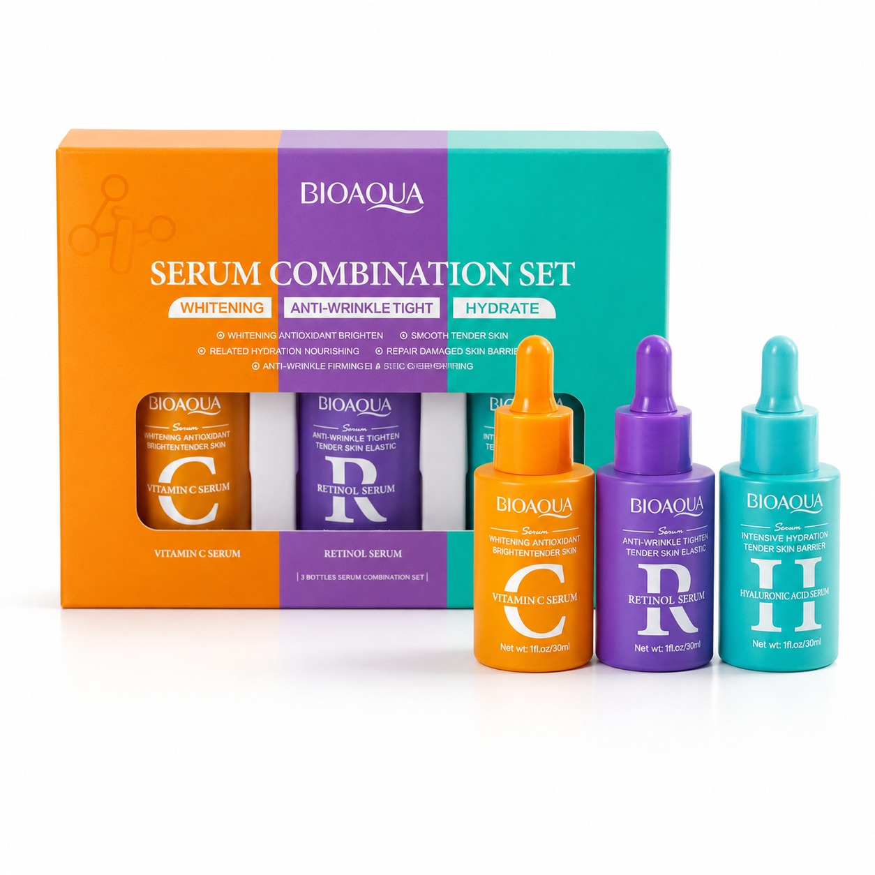 KIT 3 SUEROS PIEL RADIANTE BIOAQUA BQY37350