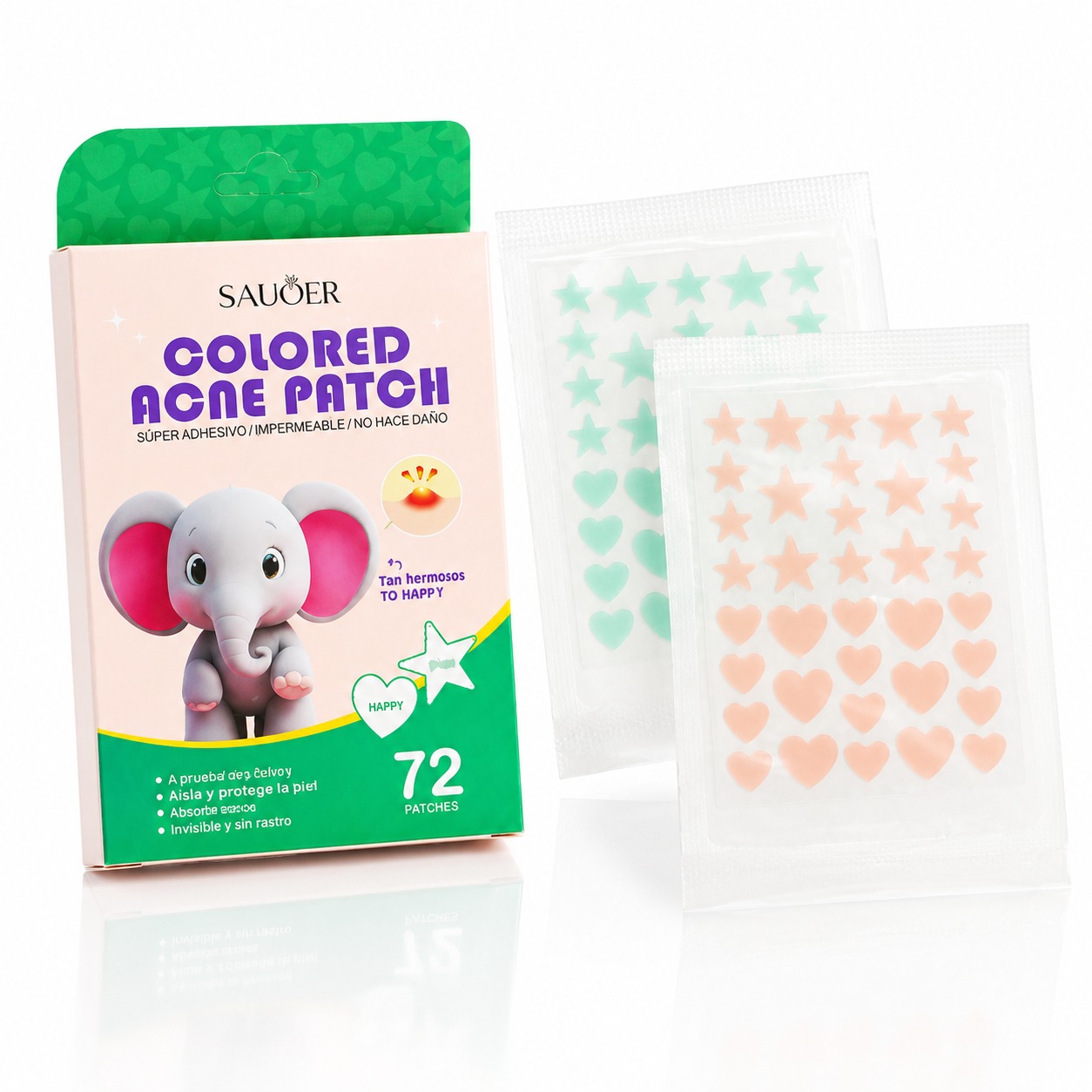 72 PARCHES ELEFANT PARA ACNE FIGURAS SD79787