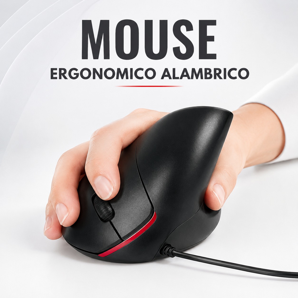 MOUSE ERGONOMICO ALAMBRICO