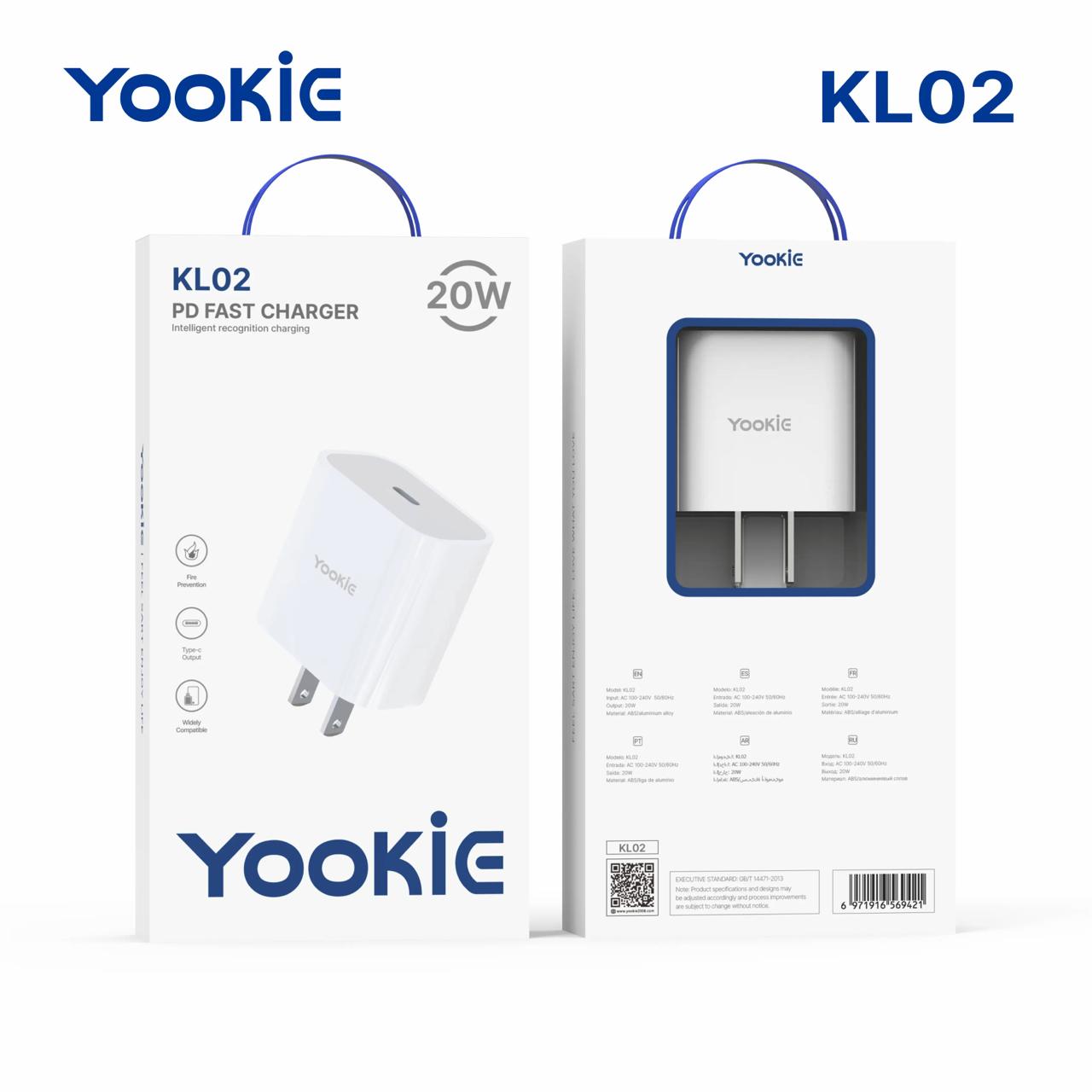 CARGADOR iPHONE LIGHTNING ORIGINAL YOOKIE KL02