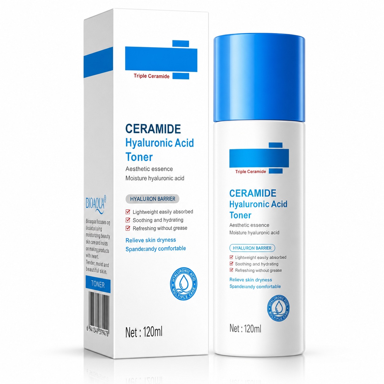 TONICO FACIAL DE CERAMIDAS Y ACIDO HIALURÓNICO BIOAQUA