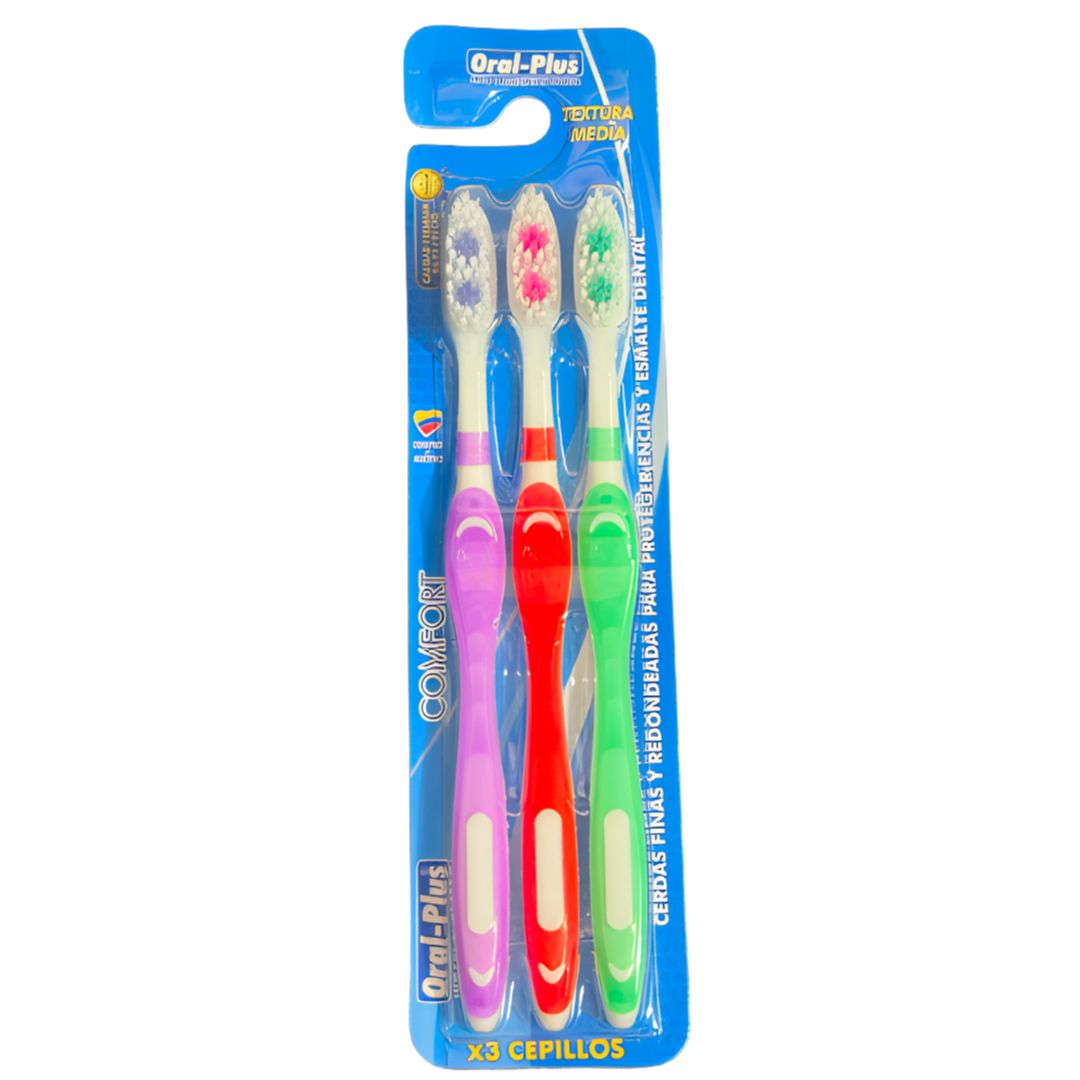 ORAL PLUS CEPILLO COMFORT X3 UNIDADES